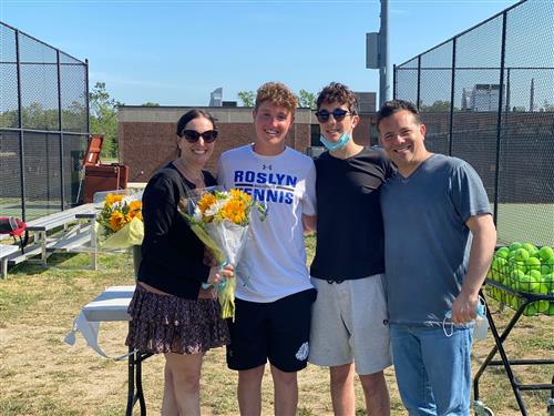 Senior Tennis Player and Family